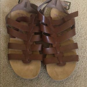 Brown gladiator sandals